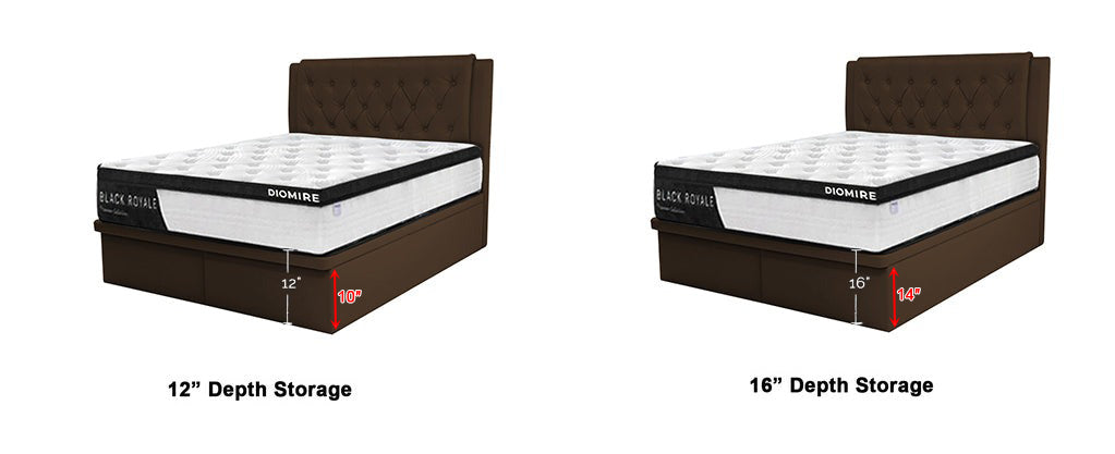 Zen Leather Storage Bed Frame In Single, Super Single, Queen, and King Size