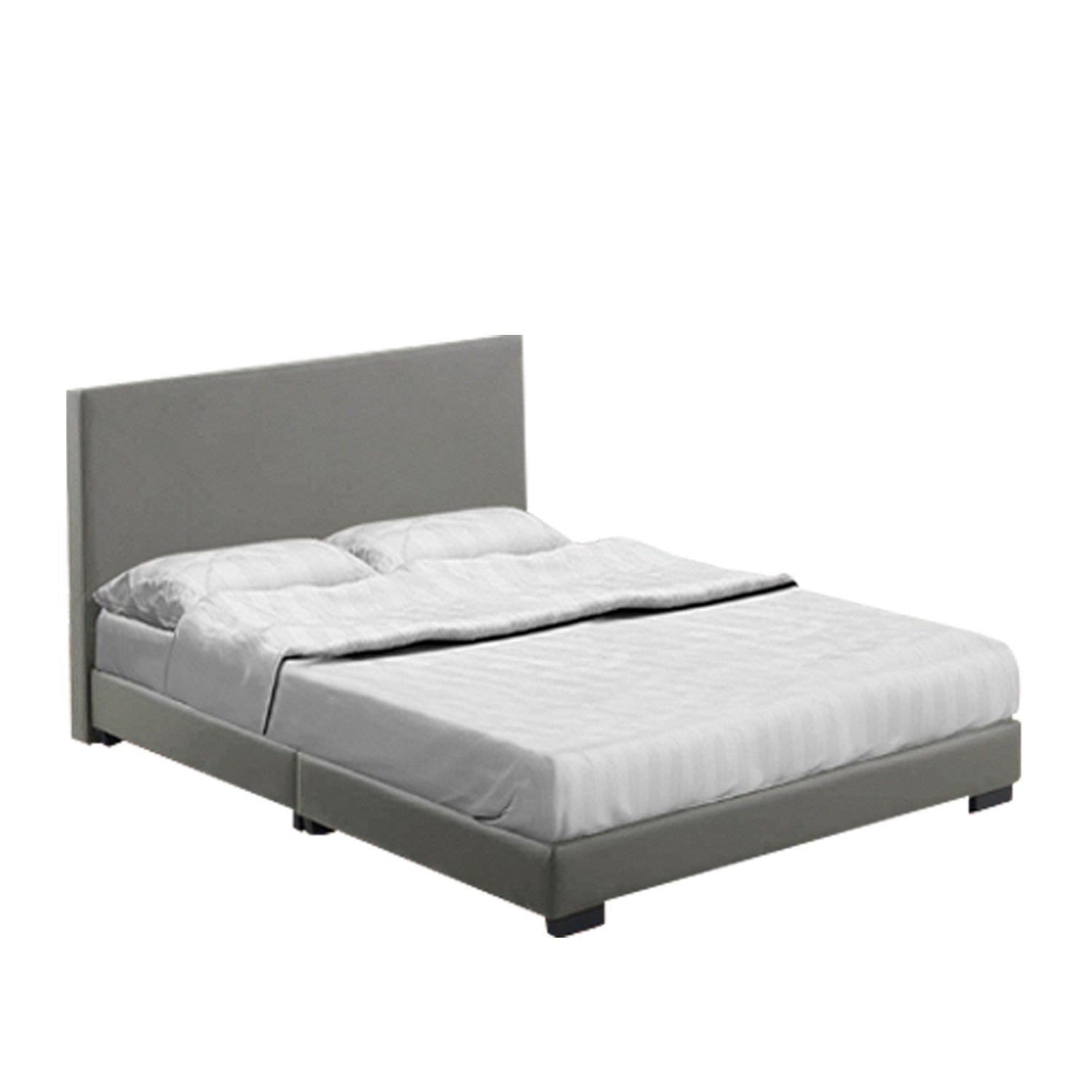 Rabby Series 2 Divan Bed Frame Fabric Dark Brown, Grey Colour- All Sizes Available