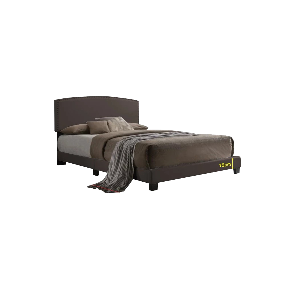 Amada F Queen Size Bed Frame Upholstered Tufted Platform Bed w/ Mattress Option