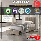 Zahir Single Divan Bed Frame with Drawer  - PetFriendly Scratch-Resistant