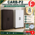 Ishani Shoe Cabinet Carb-P2 Certified Laminated Board Fully Laminated Back Panel