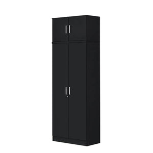 BERLIN Tall Series 2 Doors Soft Closing Wardrobe & Top Cabinet in 6 Colours