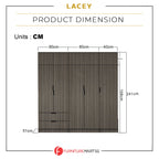Lacey Series 3 Customizable Modular Wardrobe up to 10-Door in Grey Colour