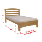 Robby Series 12 Wooden Bed Frame Cherry In Single/Super Single Size