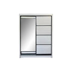 Hans Series 4FT/5FT/6FT 2-Door Sliding Door Wardrobe in White Wash or Black