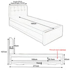 Bonnie Pull-Out Bed Frame Single/Super Single w/ Mattress and PetFriendly Option