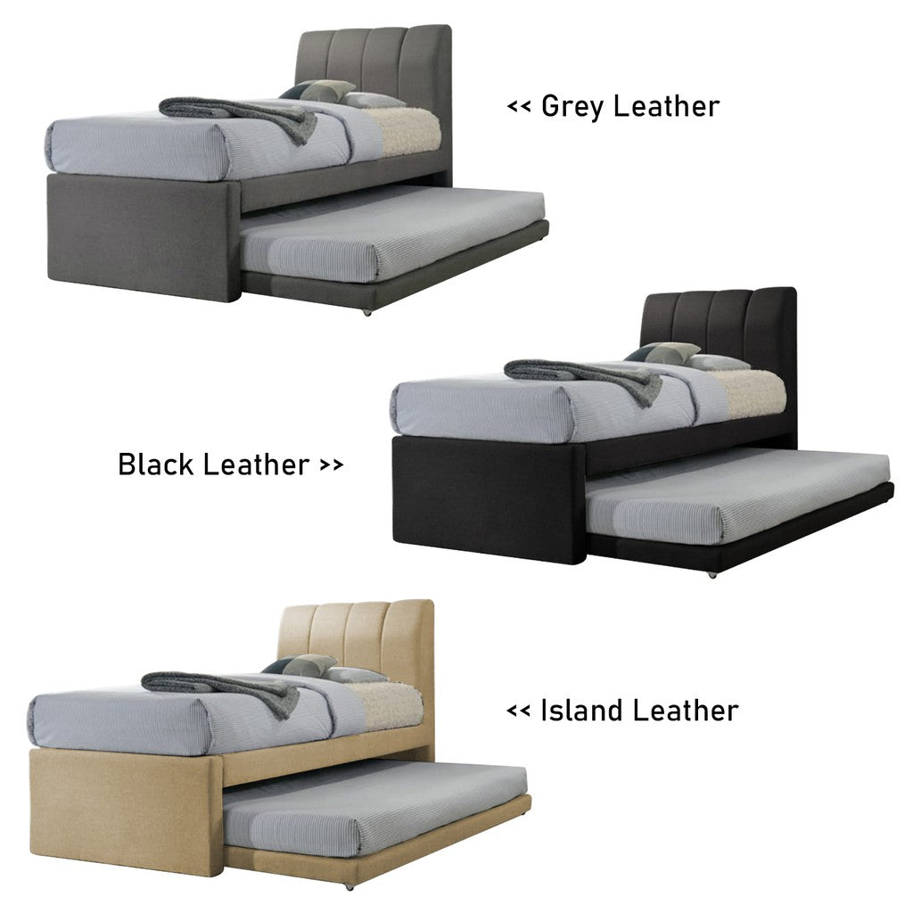 Celine Single and Super Single Pull-Out Bed Frame with Mattress Bundle in 6 Colours
