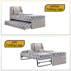 Amora Single and Super Single Pull Out Bed Frame with Mattress Bundle in 6 Colours