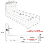 Amora Single and Super Single Pull Out Bed Frame with Mattress Bundle in 6 Colours