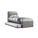 Sevyn Single Pull-Out Type Bed Frame w/ Mattress Option Fabric and Faux Leather