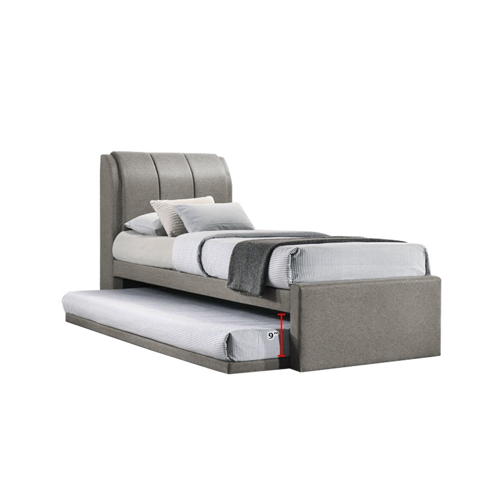 Sevyn Single Pull-Out Type Bed Frame w/ Mattress Option Fabric and Faux Leather