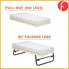 Xanti Bed Frame With Pull Out/Folding Leg Bed Option In 2 Colour- Single and Super Single
