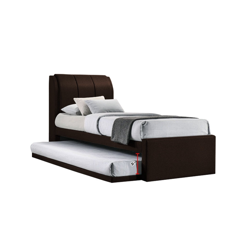 Sevyn Single Pull-Out Type Bed Frame w/ Mattress Option Fabric and Faux Leather