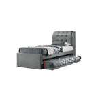 Kairi Single Pull-Out Type Bed Frame Fabric/Faux Leather in 3 Colour w/ Mattress Option