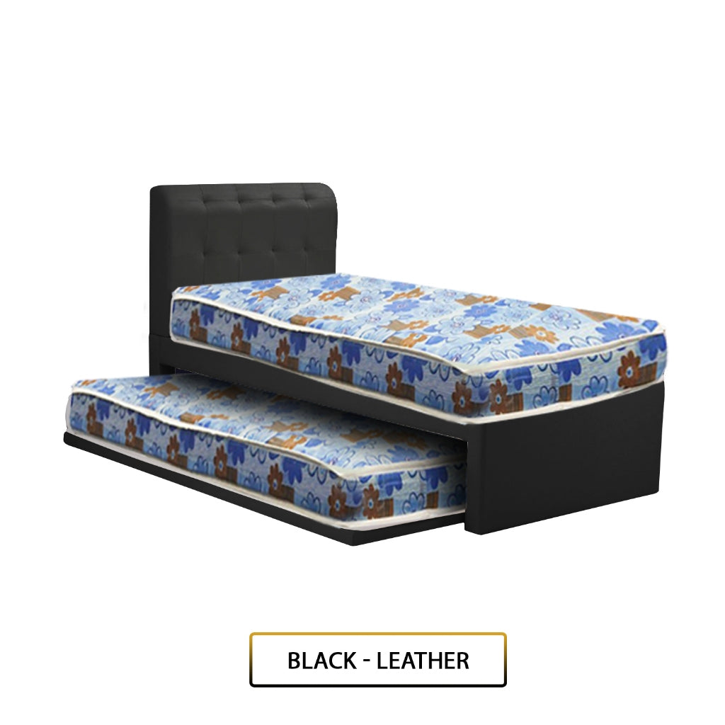 Elie 3 in 1 Single Bed Frame Pull Out Bed with Mattress Bundle in 6 Colours