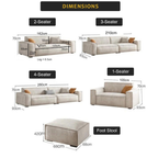 Ailean 1/2/3/4-Seater Sofa with Stool in 47 Colour - w/ PetFriendly Scratch Resistant Option