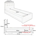 Gurney 3 in 1 Bed Frame and Pull Out Bed In Single and Super Single Size w/ Mattress Option