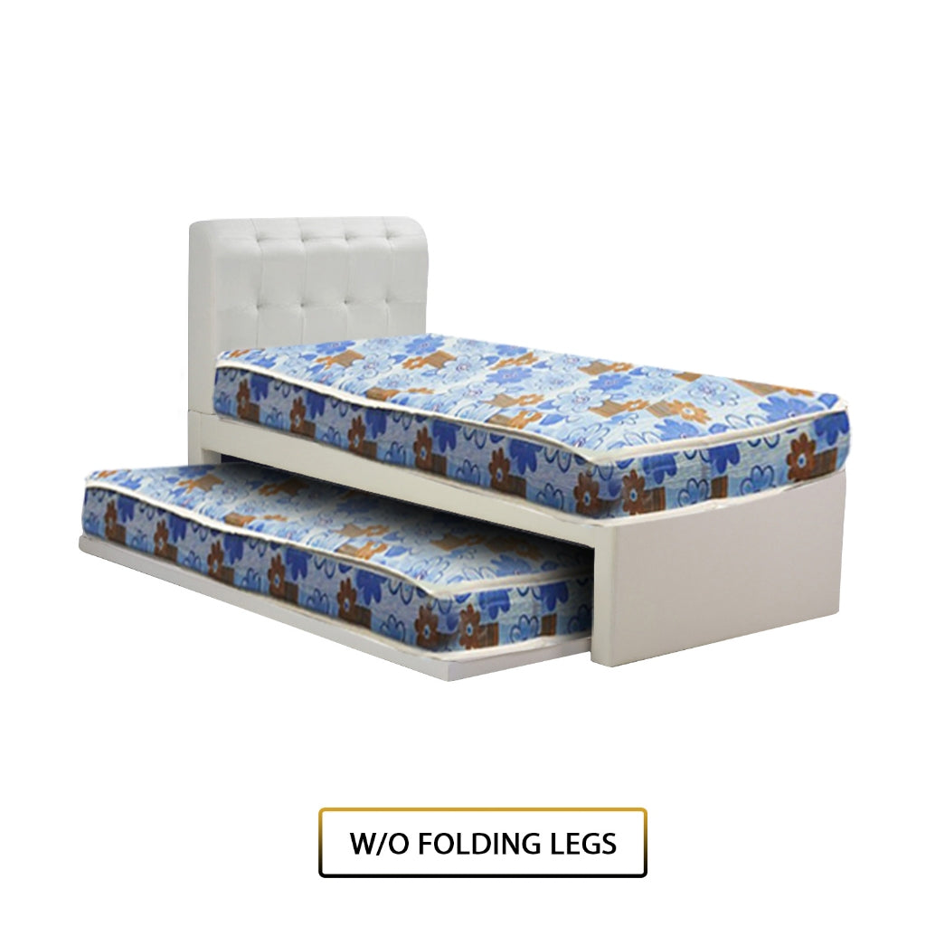 Elie 3 in 1 Single Bed Frame Pull Out Bed with Mattress Bundle in 6 Colours