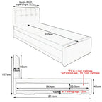 Carlin Single and Super Single Pull Out Bed Frame PetFriendly with Mattress Add On