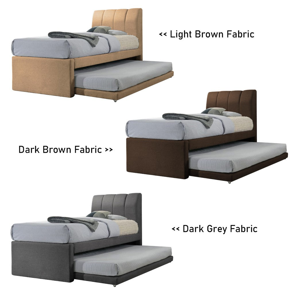 Celine Single and Super Single Pull-Out Bed Frame with Mattress Bundle in 6 Colours