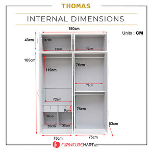 Toluca Bedroom Set Series 6 Includes Wardrobe/Bed Frame/Mattress - All Sizes Available