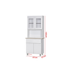Deena Series 1/2-Door Kitchen Cabinet with Drawers in White Colour with Top