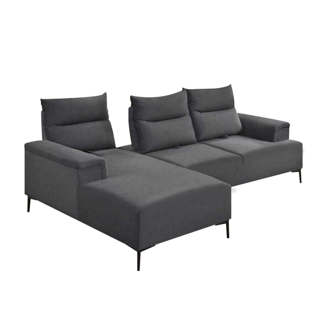 Luis Left/Right Push Back L-Shaped Sofa PetFriendly Fabric Pocket Spring  & Stain-Resist