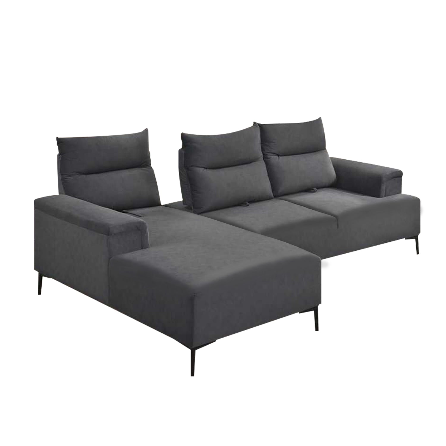 Luis Left/Right Push Back L-Shaped Sofa PetFriendly Fabric Pocket Spring  & Stain-Resist