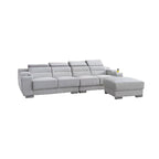 Eloise 4-Seater Sofa with Stool,  Storage & Cup Holder w/ Pet-Friendly Scratch-Resist
