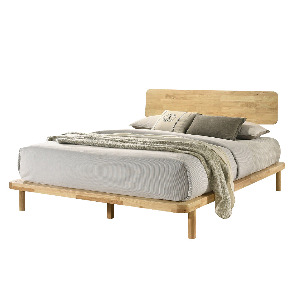 Kimmy Solid Wood Bed Frame Single, Super Single, Queen, King Size - w/ Mattress Option