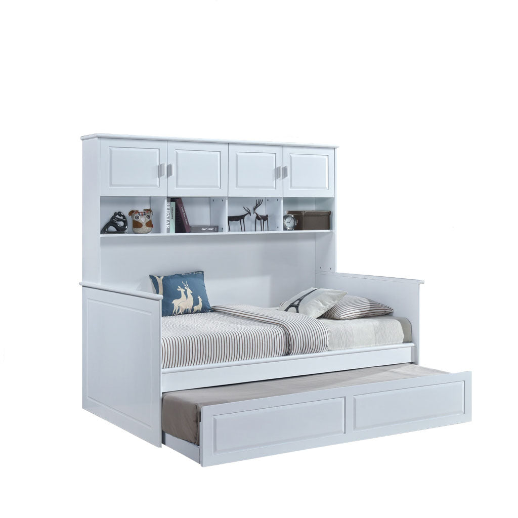 Lanna Super Single Pull-out Bed Bed Frame with Display Shelf, Cabinet