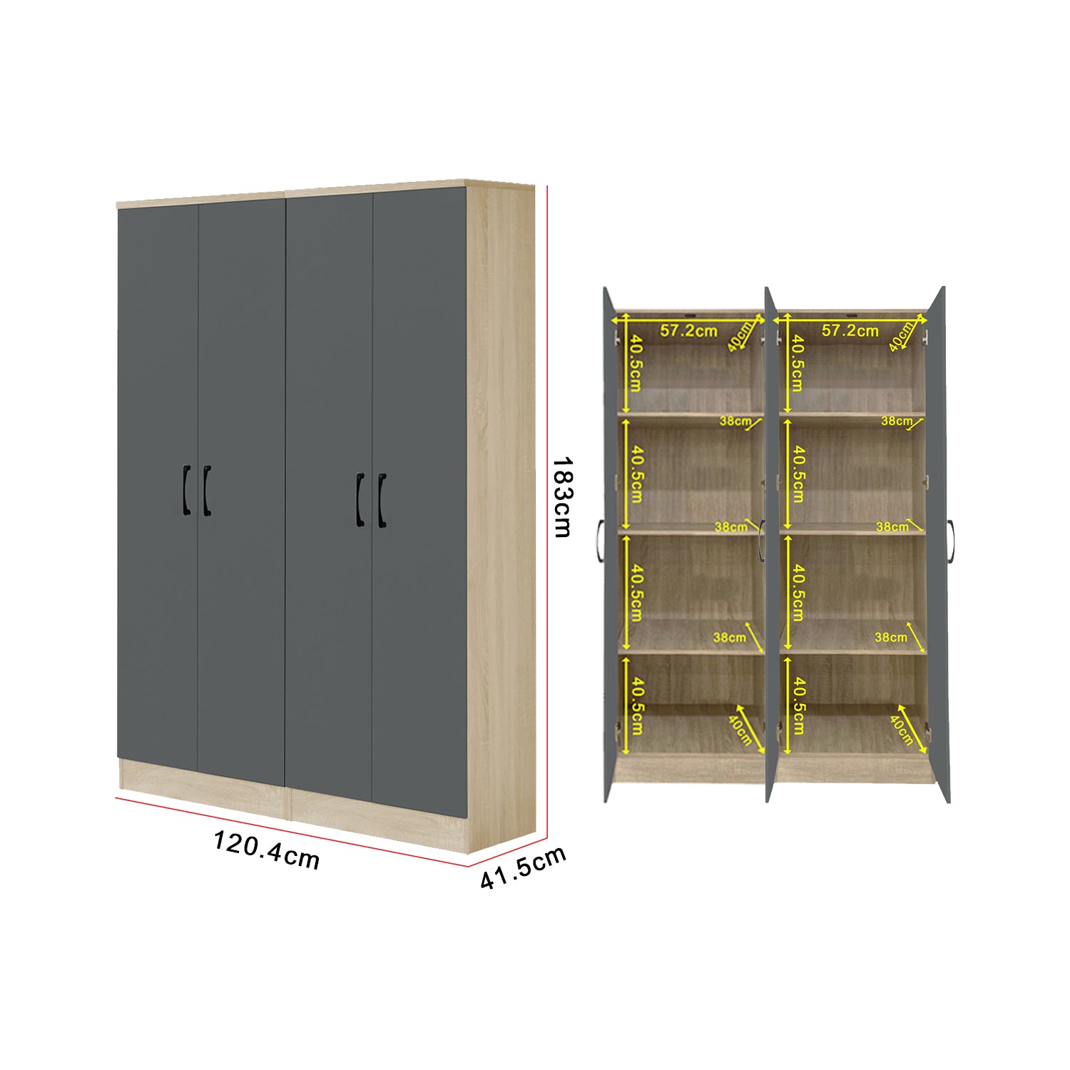 Toluca Bedroom Set Series 8 Includes Wardrobe/Bed Frame/Mattress In Queen And King Size.Free Installation