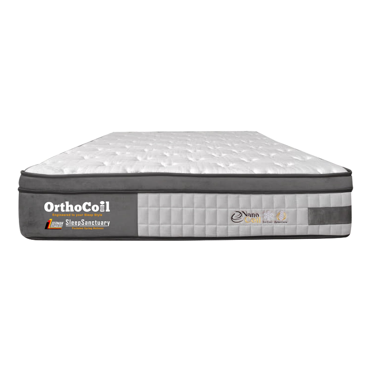 Orthocoil 12" Sleep Sanctuary Ice-Cold Fabric Mattress Pocketed Spring Mattress