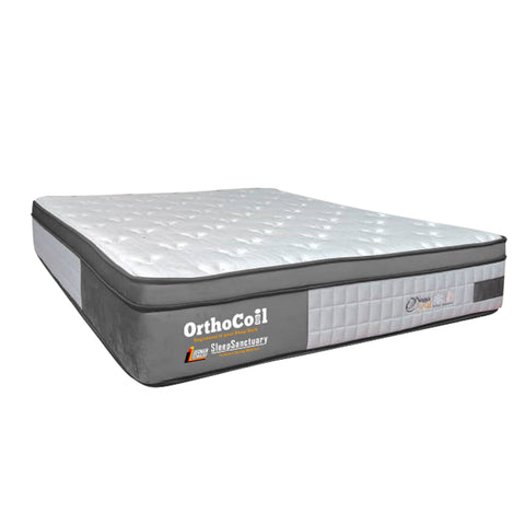 Image of Orthocoil 12" Sleep Sanctuary Ice-Cold Fabric Mattress Pocketed Spring Mattress