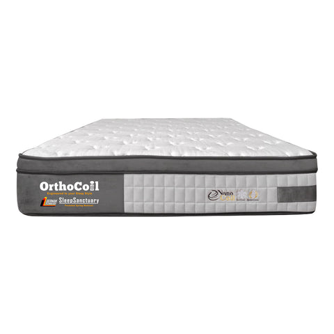Image of Orthocoil 12" Sleep Sanctuary Ice-Cold Fabric Mattress Pocketed Spring Mattress