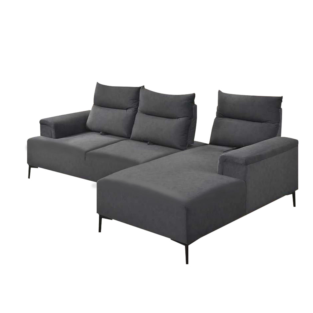 Luis Left/Right Pushback L-Shaped Sofa PetFriendly Fabric Pocket Spring  & Stain-Resist