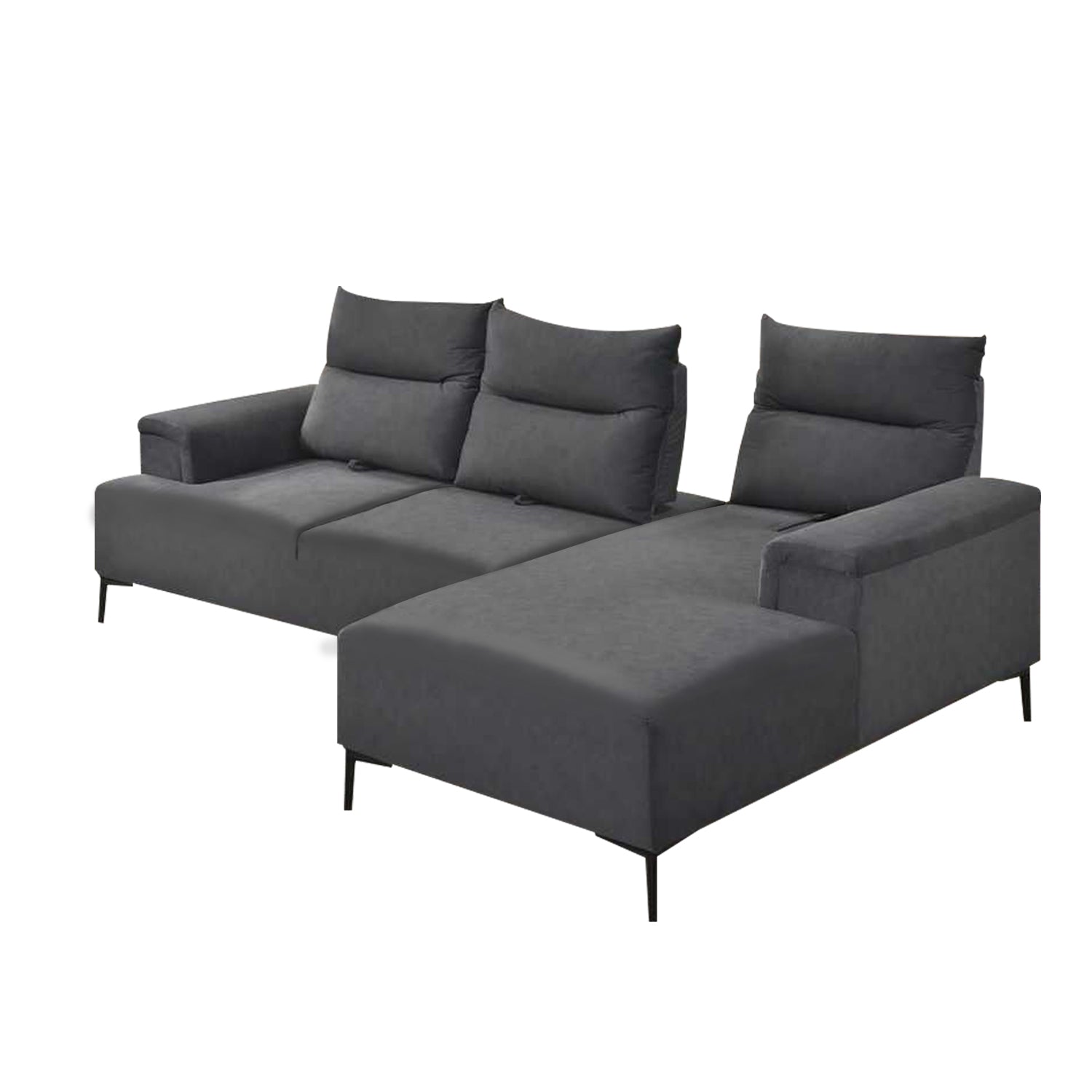 Luis Left/Right Push Back L-Shaped Sofa PetFriendly Fabric Pocket Spring  & Stain-Resist