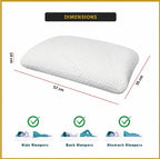 Honey Latex Fusion Pillow 5" Eco Friendly Anti-Bacteria Hypoallergenic