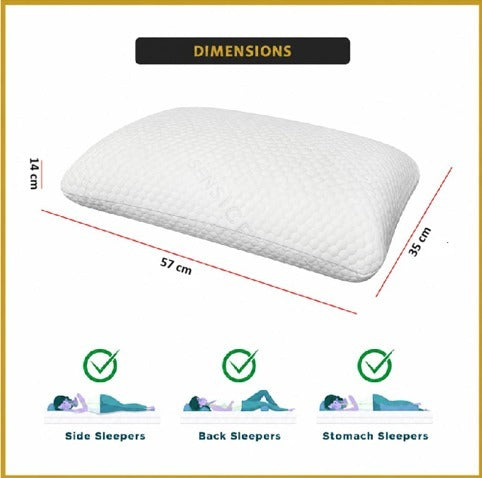 Honey Latex Fusion Pillow 5" Eco Friendly Anti-Bacteria Hypoallergenic