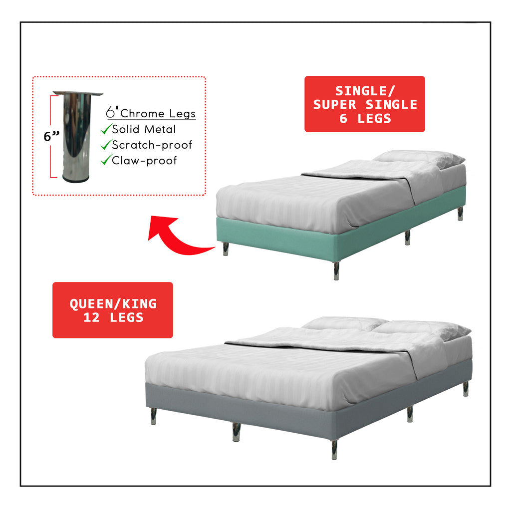Frita Divan Bed Frame Pet Friendly Scratch-Resistant Fabric 12 Colours - All Sizes Available