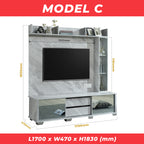 Lamvi TV Console with Back Panel in 4 Designs