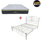 Sabel Queen Size Metal Bed Frame with Mattress