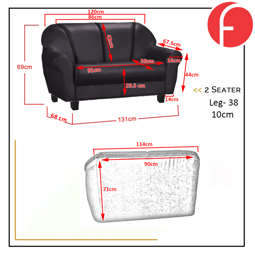 Viola 2/3 Seater Leather Sofa In 6 Colours