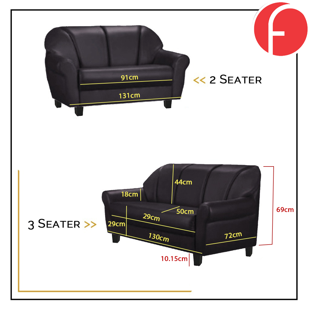 Viola 2/3 Seater Leather Sofa In 6 Colours