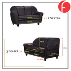 Viola 2/3 Seater Leather Sofa In 6 Colours