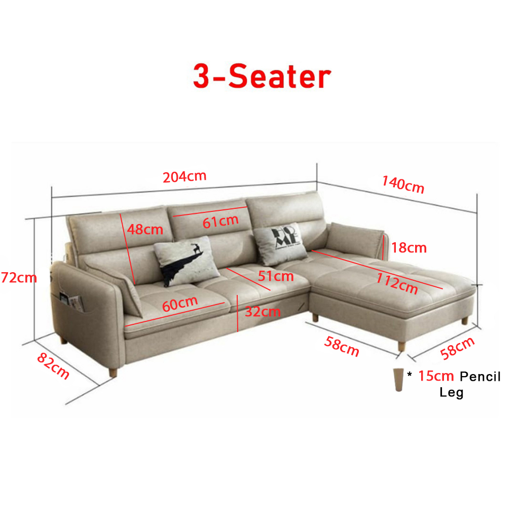Consadole 3/4 Seater Leather Sofa Set With Ottoman In 5 Colours