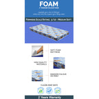 Royal Foam Single HD Foam Mattress With Floral Pattern