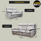 Sally Manual/Electric Recliner 2-Seater/3-Seater Sofa - w/ PetFriendly Fabric/Leather