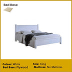 Karon Wooden Bedframe MDF + Veneer With Plywood Base Queen/King Size - w/ Mattress Option
