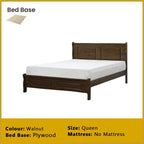 Karter Wooden Bedframe MDF + Veneer With Plywood Base Queen Size - w/ Mattress Option